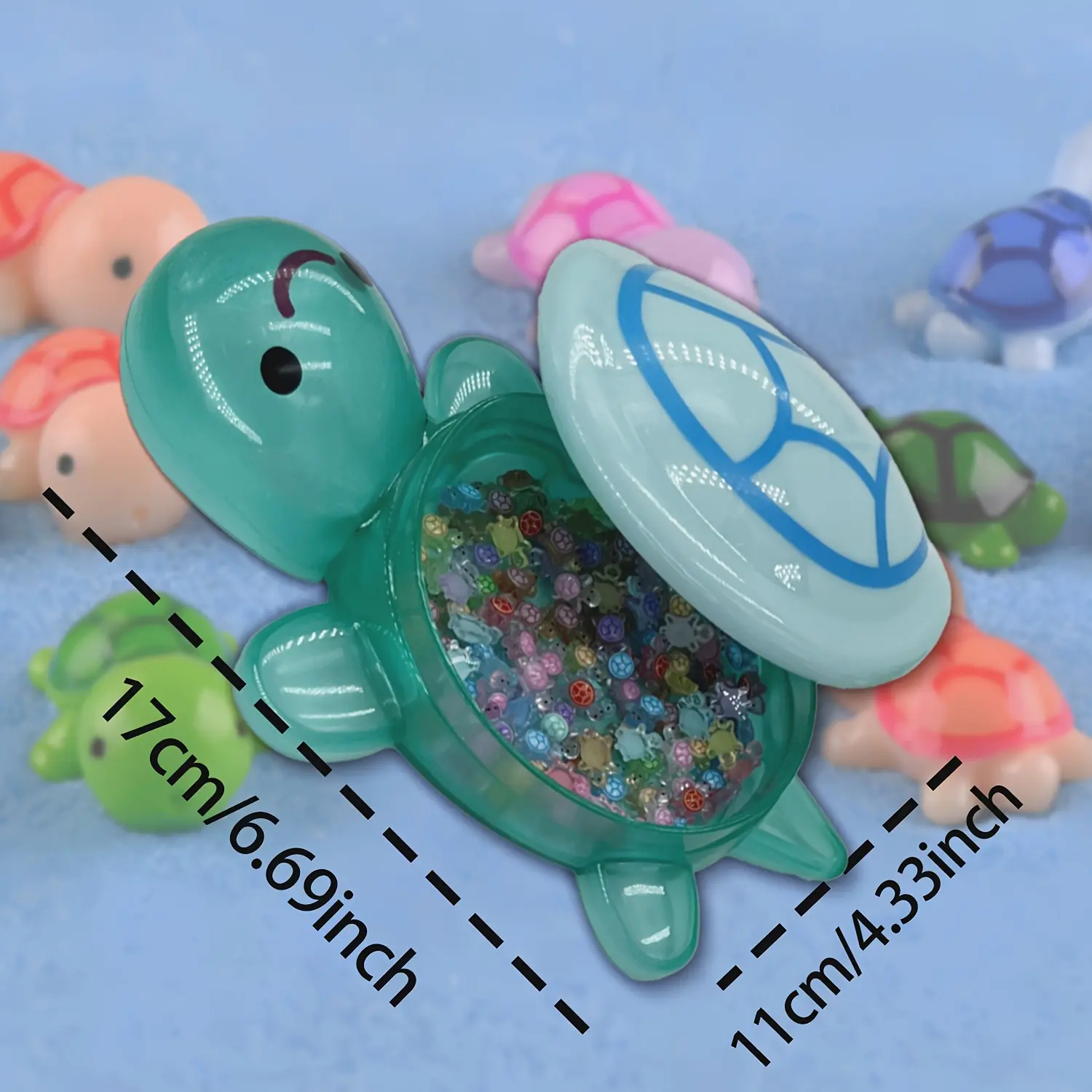 [Glow-in-the-Dark Turtles] 301pcs Resin Glow-in-the-Dark Sea Turtle Figurines, Garden Miniature Animal Decorations - No Electricity/Batteries Needed, Garden Accessories for Outdoor & Backyard Use, Outdoor Garden Accessories