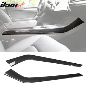 Carbon Fiber Print Center Control Side Panels for Tesla 3 Y 2021-2023 ABS