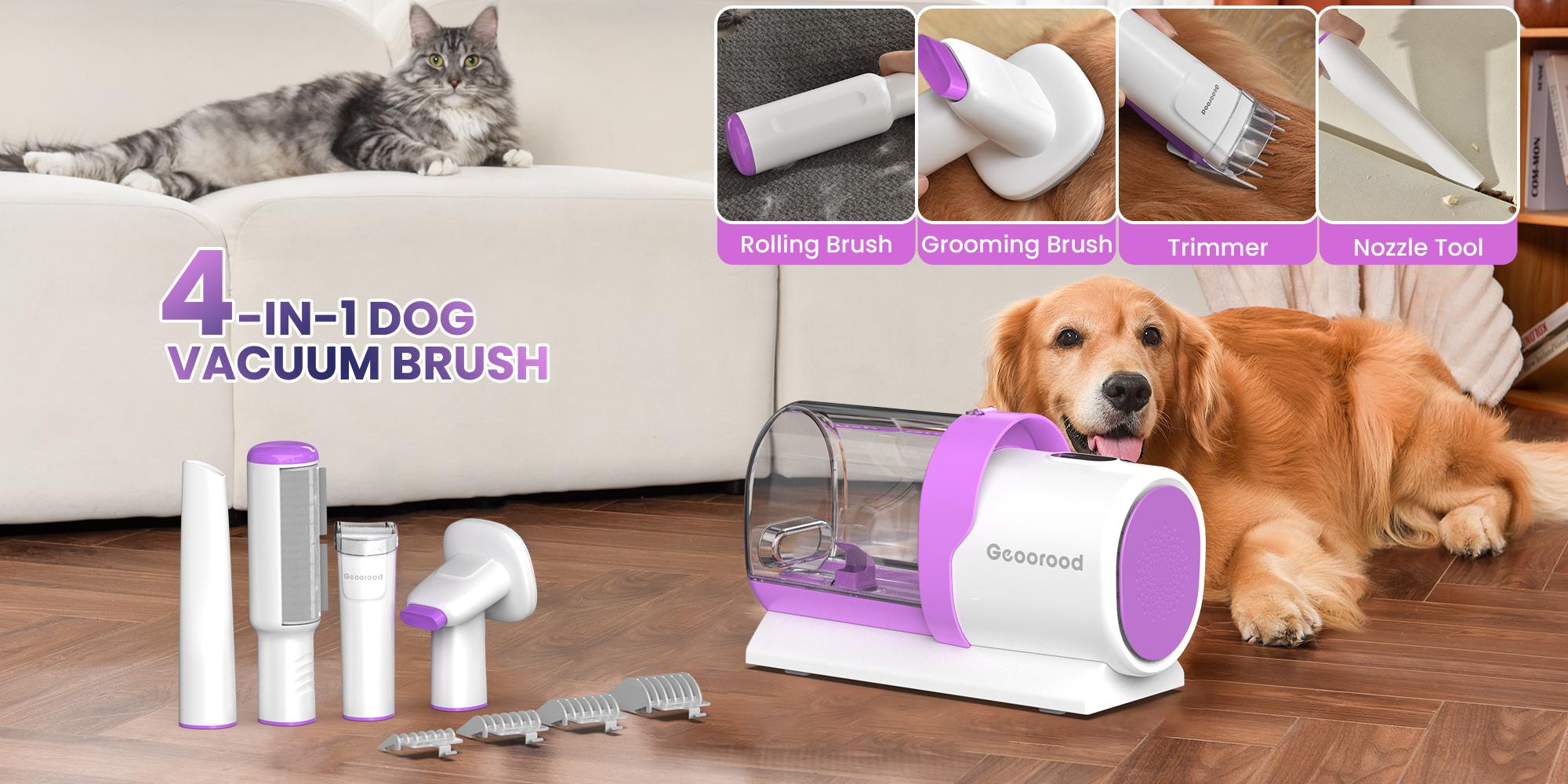 【Geoorood】 Geoorood Dog Grooming All-in-One Kit with Vacuum Brush 2.5L Large Pog, Stainless Steel Blades Lightweight Design 13KPa Suction Force Portable Cleaning Set #February Stock Up 【Geoorood】 Geoorood Dog Grooming All-in-One Kit with Vacuum Brush 2.5L Large Pog, Stainless Steel Blades Lightweight Design 13KPa Suction Force Portable Cleaning Set #February Stock Up