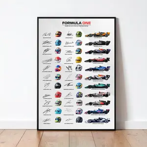 2026 Formula 1 Team Guide Poster – Cars, Helmets, Drivers