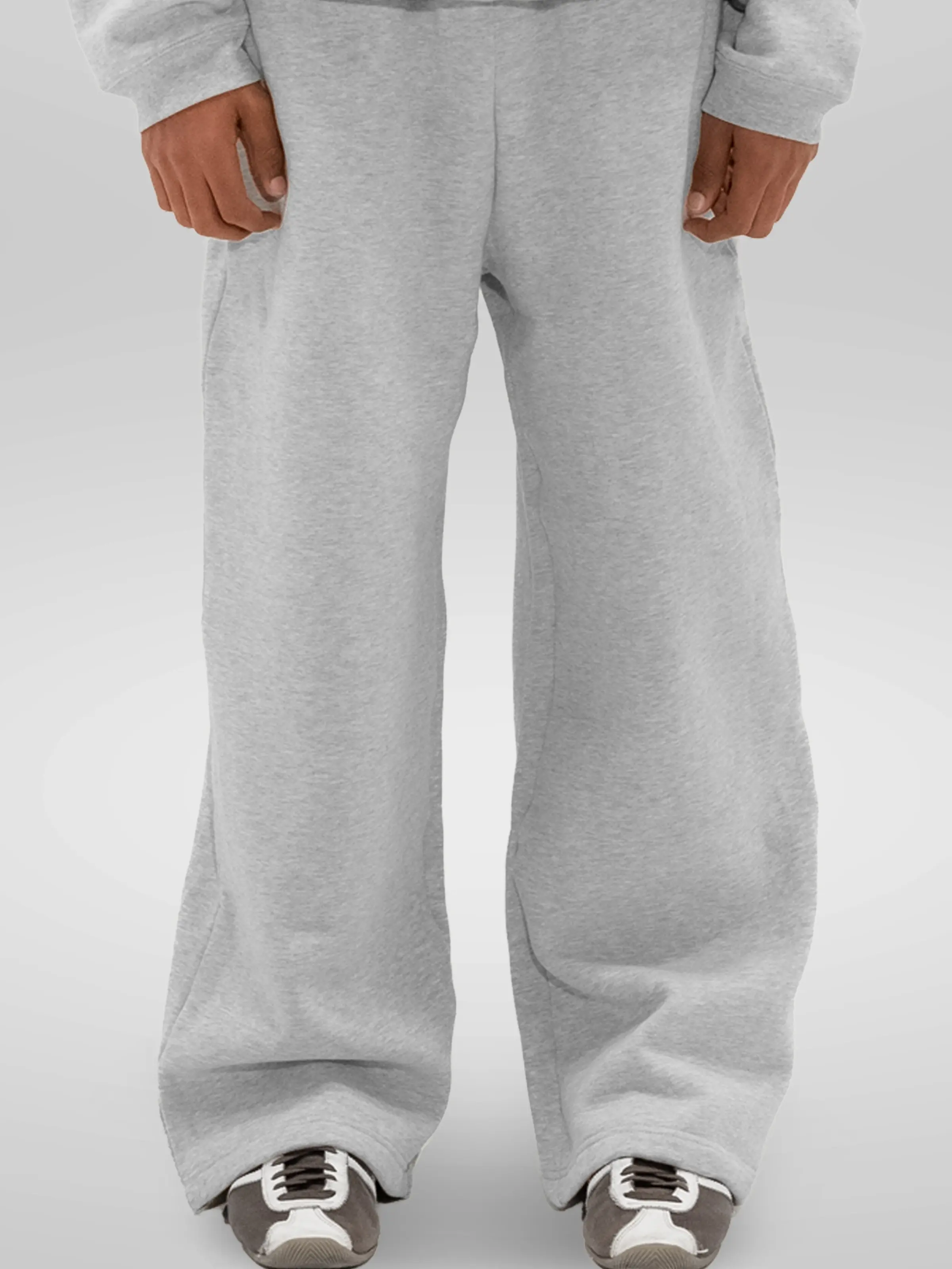 350 GSM 'Heather Grey' Fleece Sweatpants
