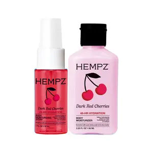Hempz Exclusive Dark Red Cherris Moisturizing Fragrance Spray & Body Lotion Travel Bundle