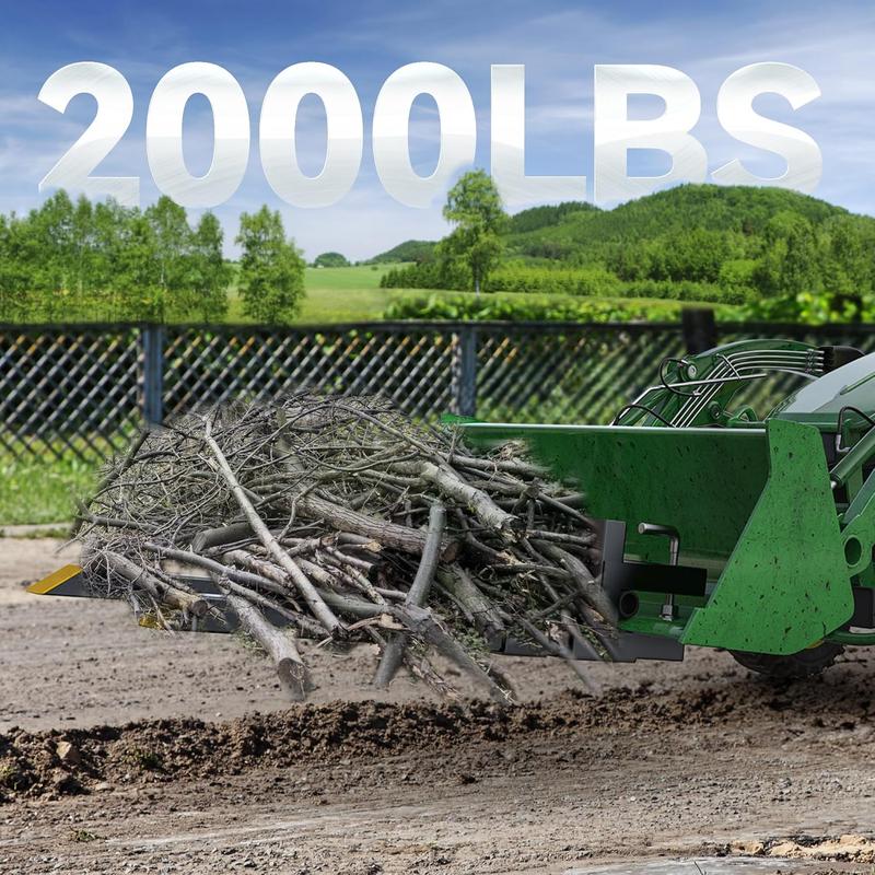 YITAMOTOR 43" 2000LBS / 60" 4000LBS Clamp on Pallet Forks Heavy-Duty Tractor Forks Compatible Tractor Bucket Forks for Tractor Attachments, Skid Steer, Loader Bucket Durable