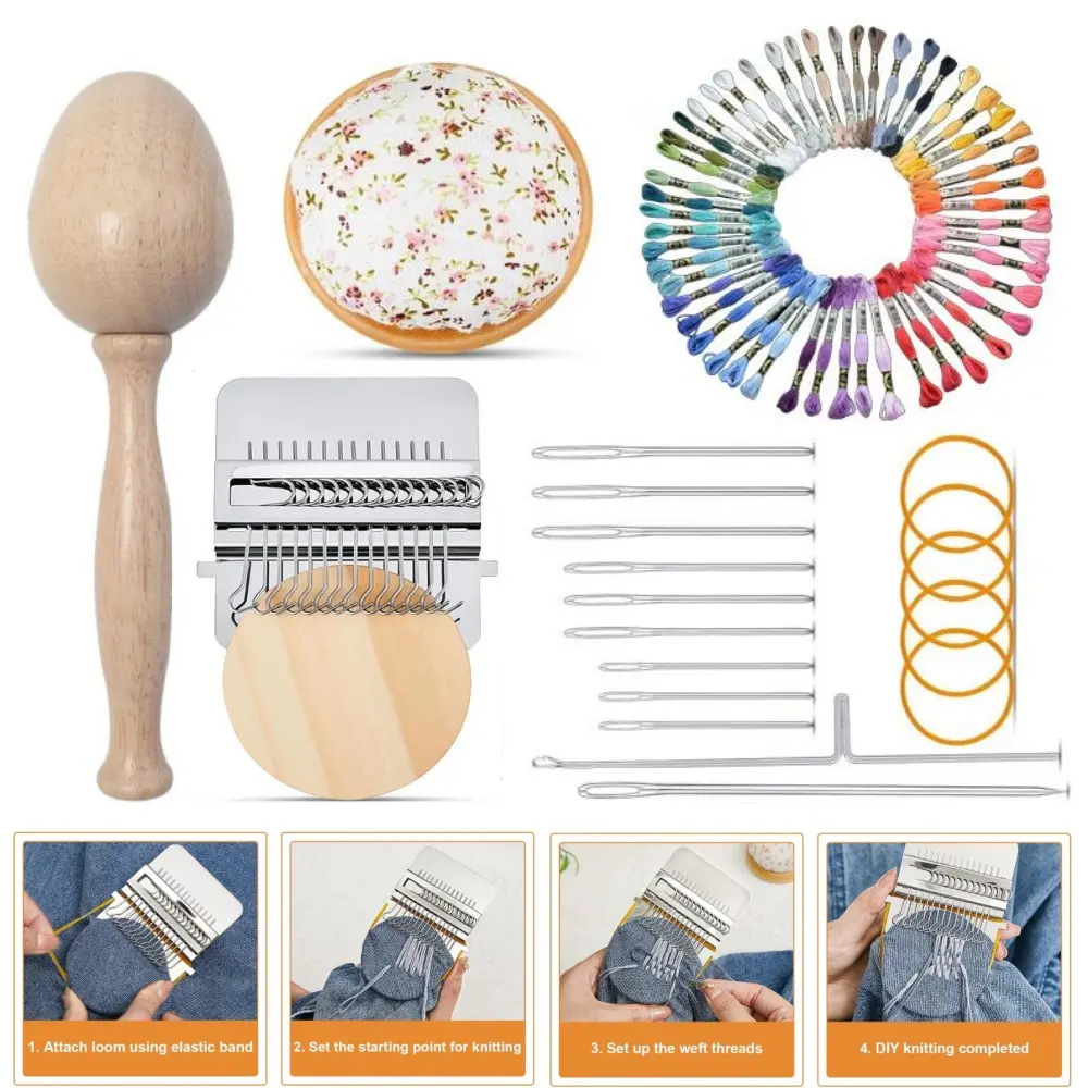 1 pack Small Weaving Loom Kit for DIY Handicraft Home Sewing Care Speedweve Style Weaving Darning Loom Mushroom Darning Looms for Socks Beauty & Personal Care