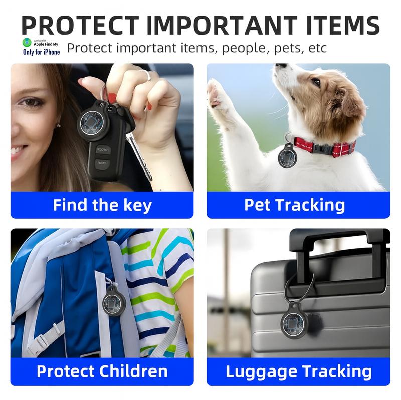 [Valentine's Day] Tukio 2026 GPS Tracker(iOS Only) for Car & Pets,Mini Trackers Device with Weatherproof Magnetic Case-No Monthly Fee-Best Hidden GPS Trackers,Global Coverage Location Tracker,Anti-lost Device,For Apple Find My (iOS Only) For iPhone