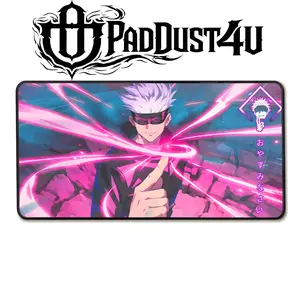 PadDust4U Anime Mouse Pad Satoru Gojo Jujutsu Kaisen 40x20 Inches Non-Slip Base Premium Desk Mat for Productivity Gaming Smooth Surface Durable