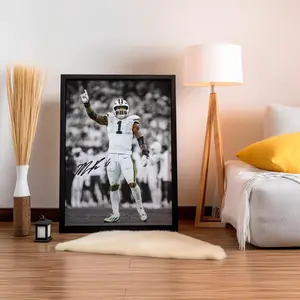 [ SALE UP 45% - UNFRAMED POSTER ] Micah Parsons Poster Signed Football Wall Art Sports Room Decor