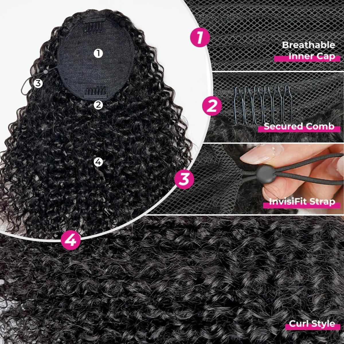 [NEW ARRIVAL] ISEE HAIR Water Wave Ponytail with InvisiFit Strap Premium Human Hair Outdoorfun #Category Spotlight SpringStatements