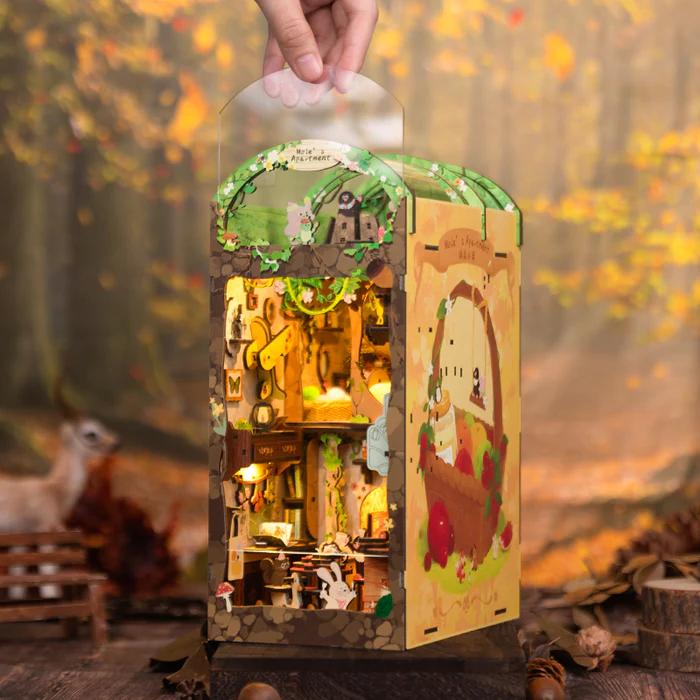 CUTEBEE DIY 3D Book Nook Kit Mole’s Apartment – Miniature Wooden Animal Apartment Dollhouse, Handmade Tiny House Bookshelf Insert with LED Light | Holiday, Christmas and Black Friday Gift CUTEBEE DIY 3D Book Nook Kit Mole’s Apartment – Miniature Wooden Animal Apartment Dollhouse, Handmade Tiny House Bookshelf Insert with LED Light | Holiday, Christmas and Black Friday Gift