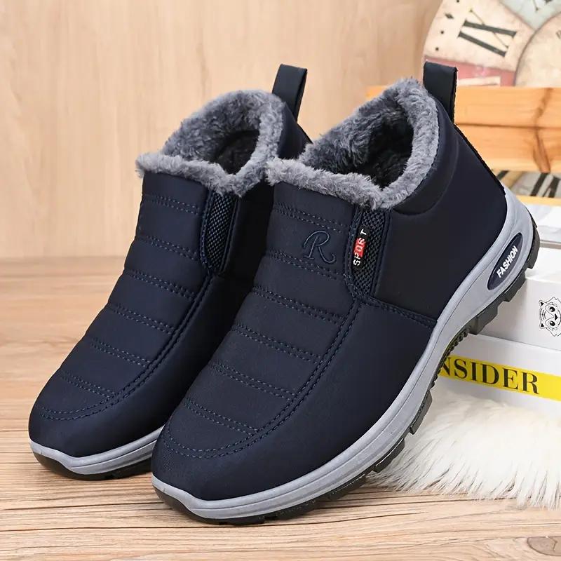 Rain Core | Women's Winter Warm Plush Lined Ankle Boots Non-Slip Waterproof Couple Style Snow Boots for Cold Weather plush  lined  boots
