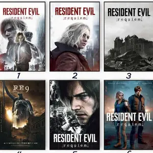 Resident Evil Requiem Poster, Survival Horror Game Wall Art, Resident Evil Game Poster Print, Gamer Room Decor