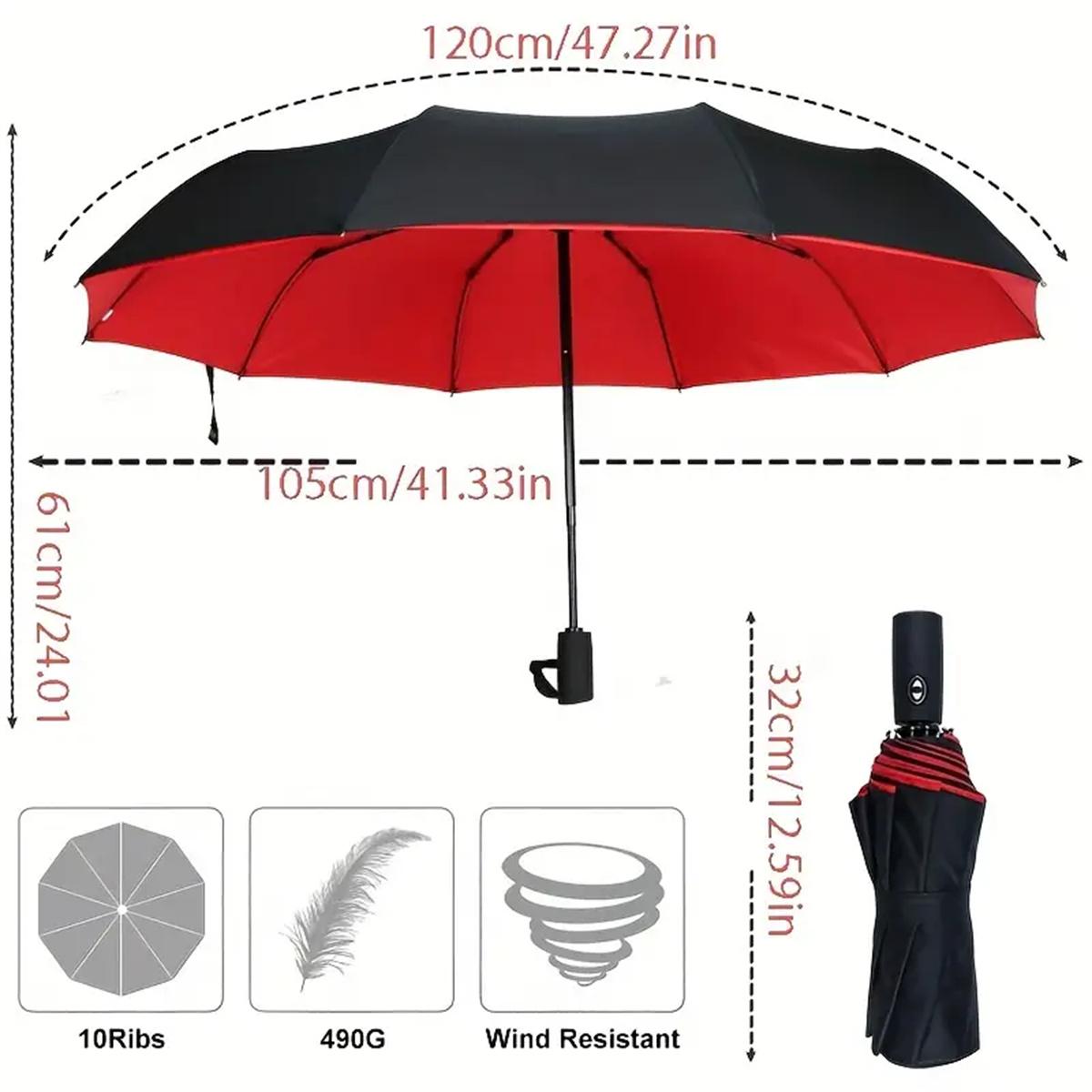 Double Layer Umbrella Fully Automatic Rain Windproof Automatic Folding Umbrellas Men Women Sun Protection And UV Umbrella