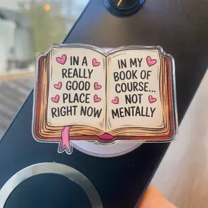 In My Book Of Course MagSafe Kindle Grip – Funny Bookish Magnetic Phone & Kindle Holder, Reader Gift for Book Lovers
