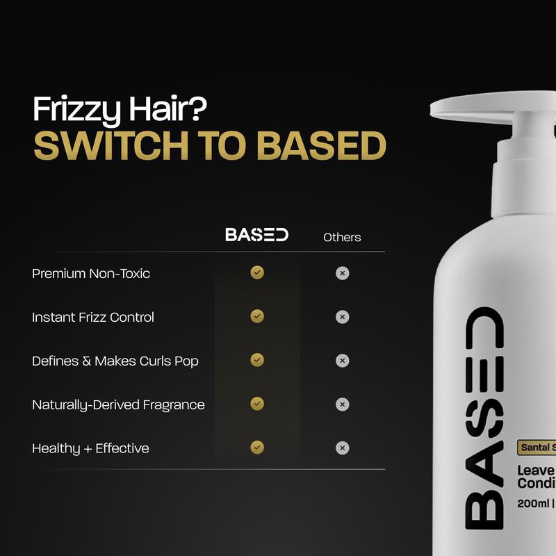 BASED Leave-in Conditioner  | Instant Hydration & Anti-Frizz | Simple, Effective, BASED.