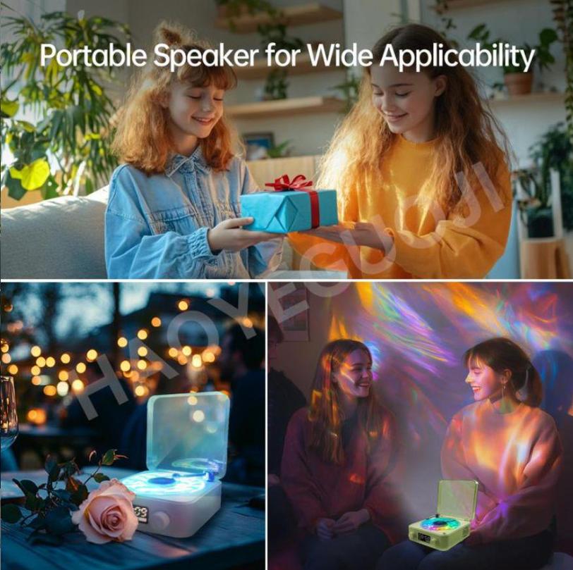 Multifunctional Anxiety Relief Speaker: White Noise, LED Clock, USB/AUX, Environment Light,  Desktop Bluetooth Subwoofer Decor