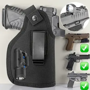 Red Dot Laser Holster - Ambidextrous Snap Closure, Black Nylon Tactical Holster for Pistols with Optic & Light Attachment, Secure & Comfortable Carry for Hunting, Fishing, and Outdoor Activities, Gun Holster, Hunting Gear, Sleek Design