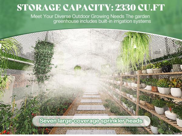 AMERLIFE Tunnel Greenhouse for Outdoors, Heavy Duty Greenhouse kit with Galvanized Steel Frame, Upgraded Swing Door & Premium PE Cover