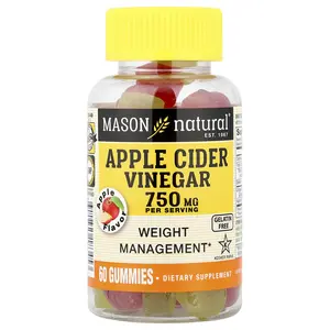 Mason Natural Apple Cider Vinegar Gummies, Apple, 60 Gummies