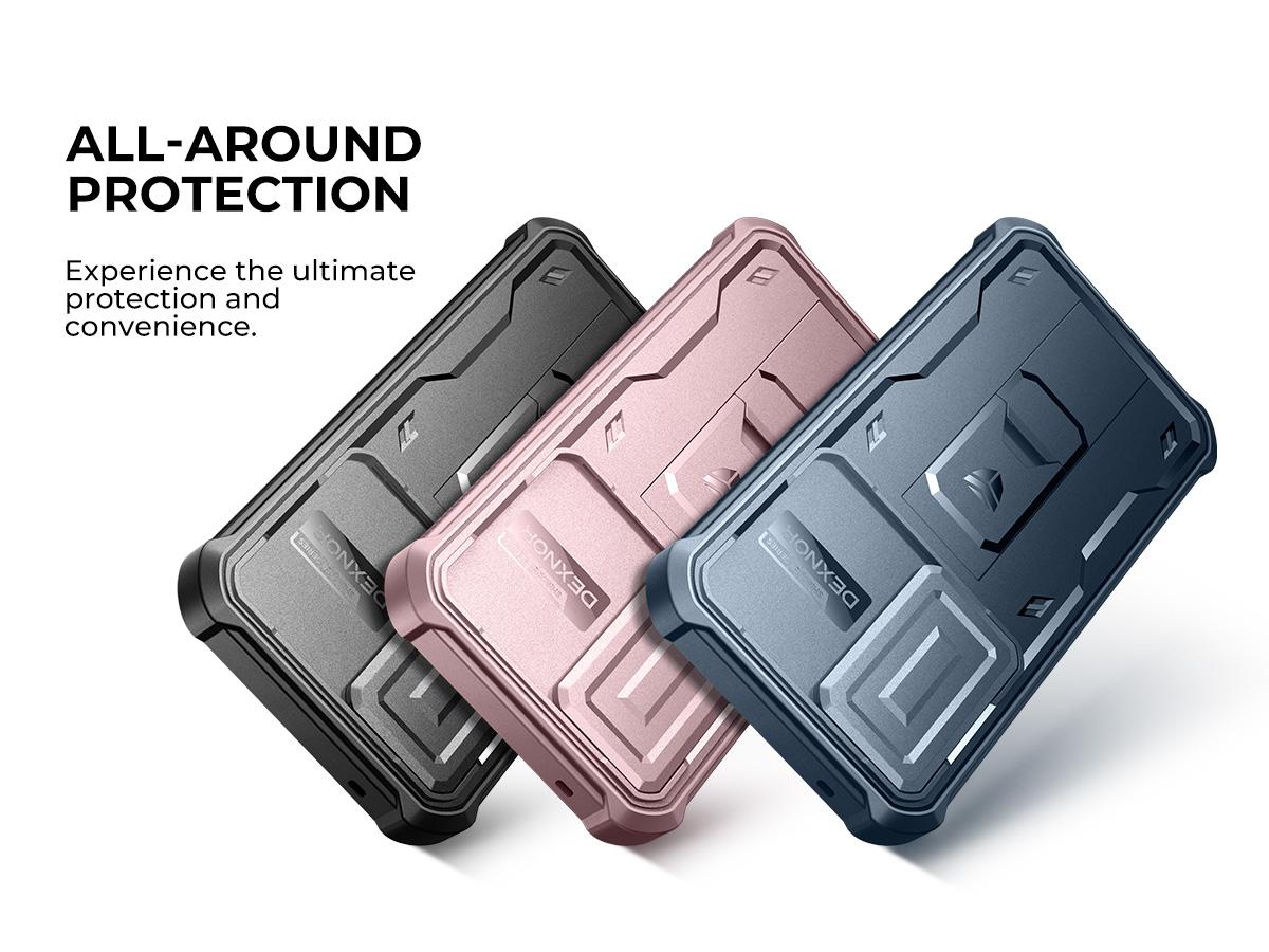 Dexnor for Samsung Galaxy A35-5G Case, [2 Front Frame] [Built-in Slide Camera Cover & Kickstand] Heavy Duty Military Grade Protection Shockproof Phone Case with Screen Protector, 6.6 inch