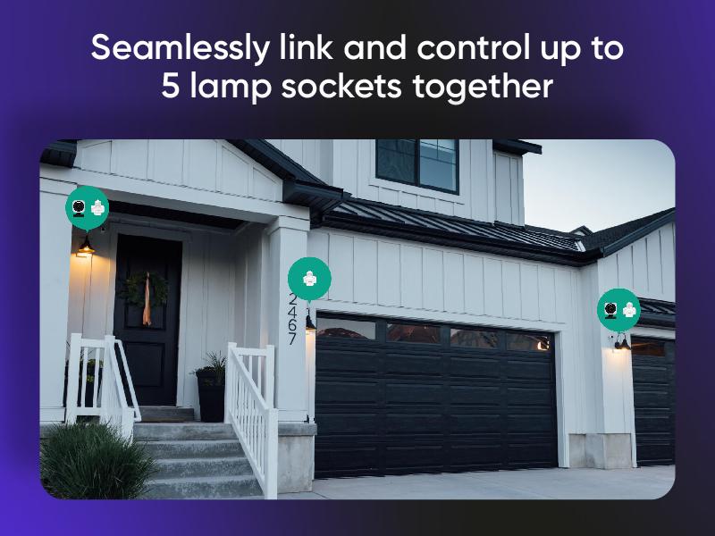 Wyze Lamp Socket v1 — Lightbulb Camera Adapter for Wyze Cam v4 and Cam v3, Also Makes Your Light(s) Smart, Special Power Adapter Accessory