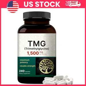 TMG Trimethylglycine Capsules 1500mg Betaine Anhydrous Supplement | High Strength TMG Capsule Formula, Non-GMO Dietary Supplement for Adults | Premium Quality Betaine Anhydrous Capsule Bottle, Gluten Free Daily Supplement, 240 Capsules