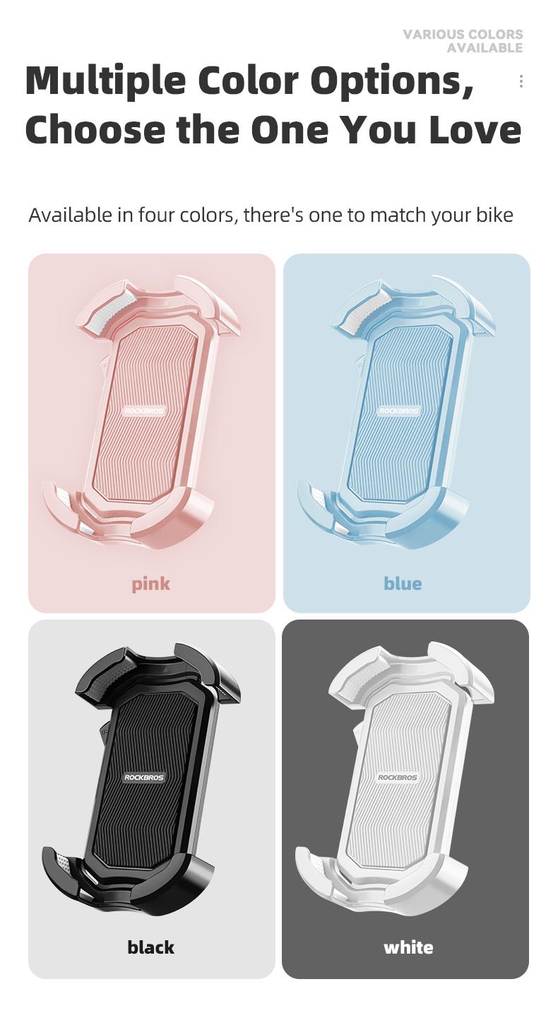 ROCKBROS Motorcycle Phone Mount, Motorcycle Phone Holder with Security Lock, Shockproof Phone Holder for Motorcycle, Adjustable Motorcycle Phone Holder Mount, Suitable for 4.7”-6.8” Phone