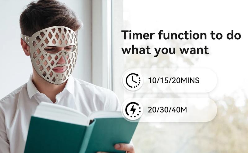 Led Face Mask Light Therapy, Lightweight Light Therapy Mask for Travel ...