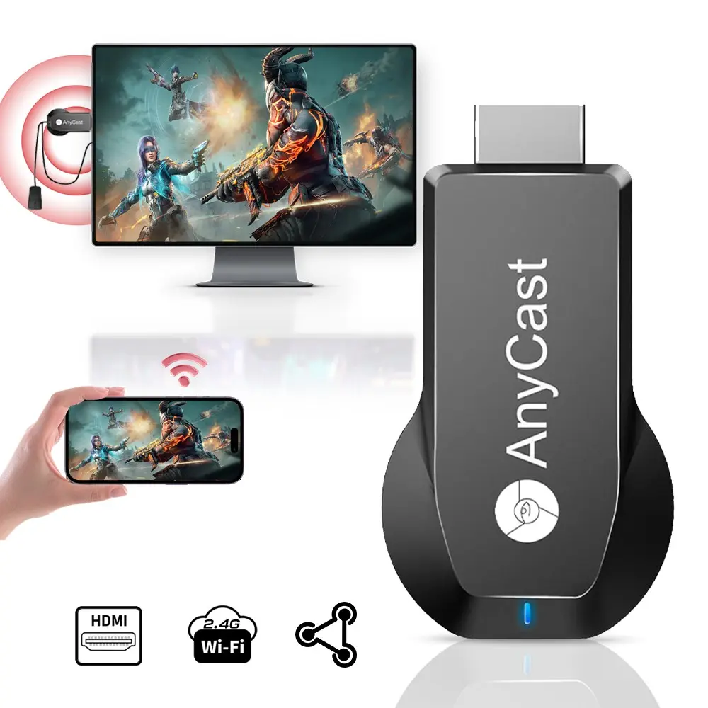 Wireless HDMI Transmitter and Receiver,Plug & Play,Wireless Screen Mirroring Cast, Screen Mirroring Adapter from Smartphone Tablet Laptop PC to HDTV/Monitor/Projector,Media Streaming Dongle Receiver, Tech Gadgets, Electronic Gadgets