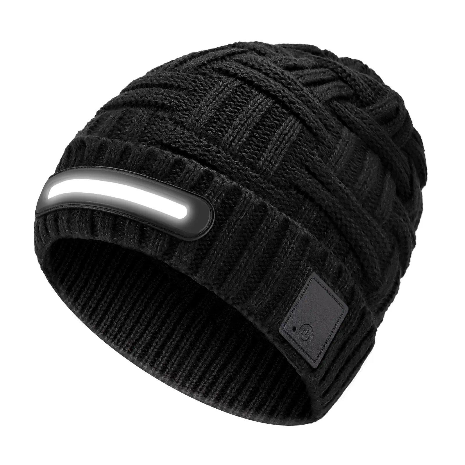 CW2-TD3 Bluetooth Beanie Hat with Light Headlamp, Built-in Speaker Mic & Audios Headset, Outdoor Versatile for All Sports & Outdoor Accessories Gift for Men Women