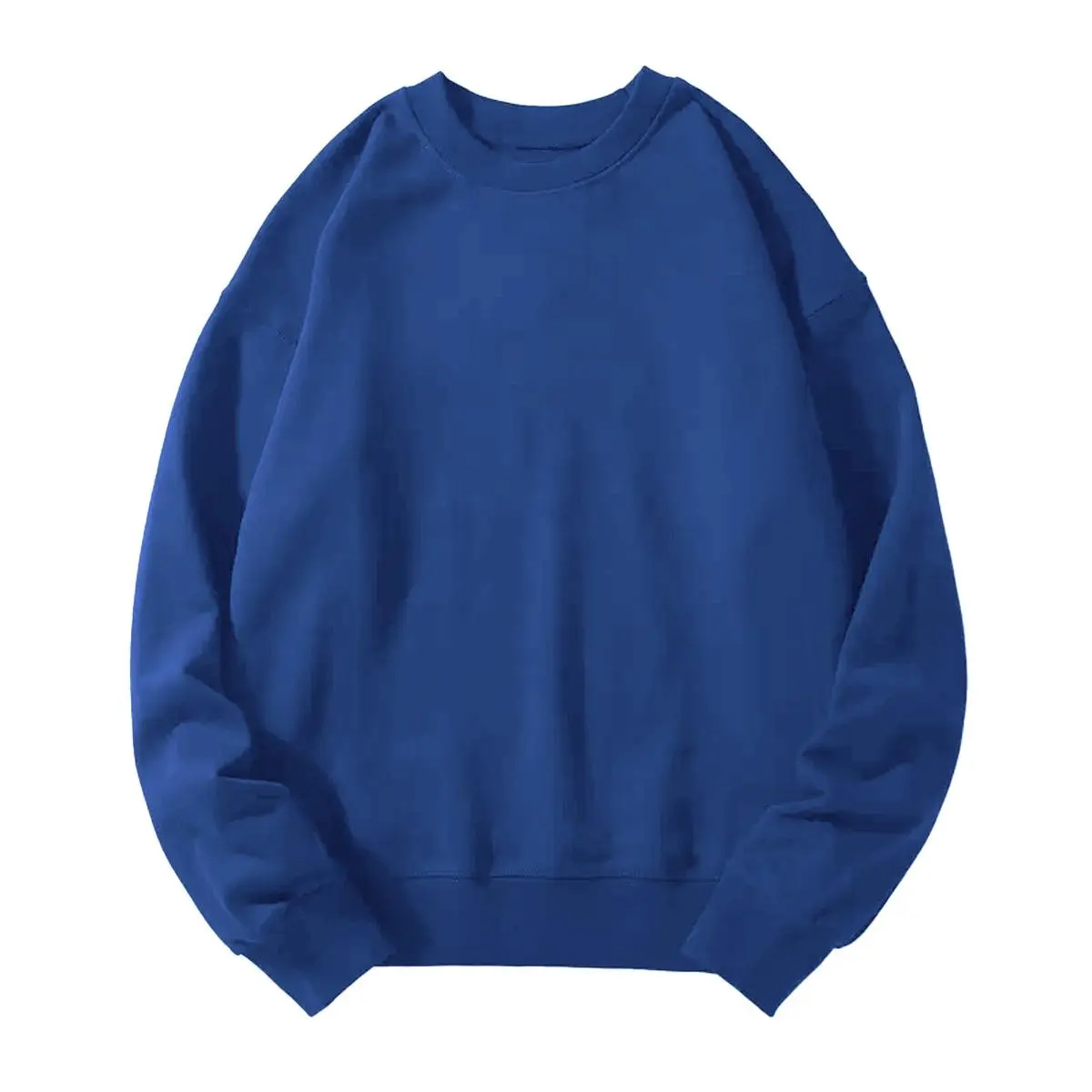 Digitex Men’s Fleece-Lined Cotton-Poly Crewneck Sweatshirt, Relaxed-Oversized Classic Plain Long Sleeve Pullover, Premium Casual Layering Top for Daily Street Looks with Denim Jeans