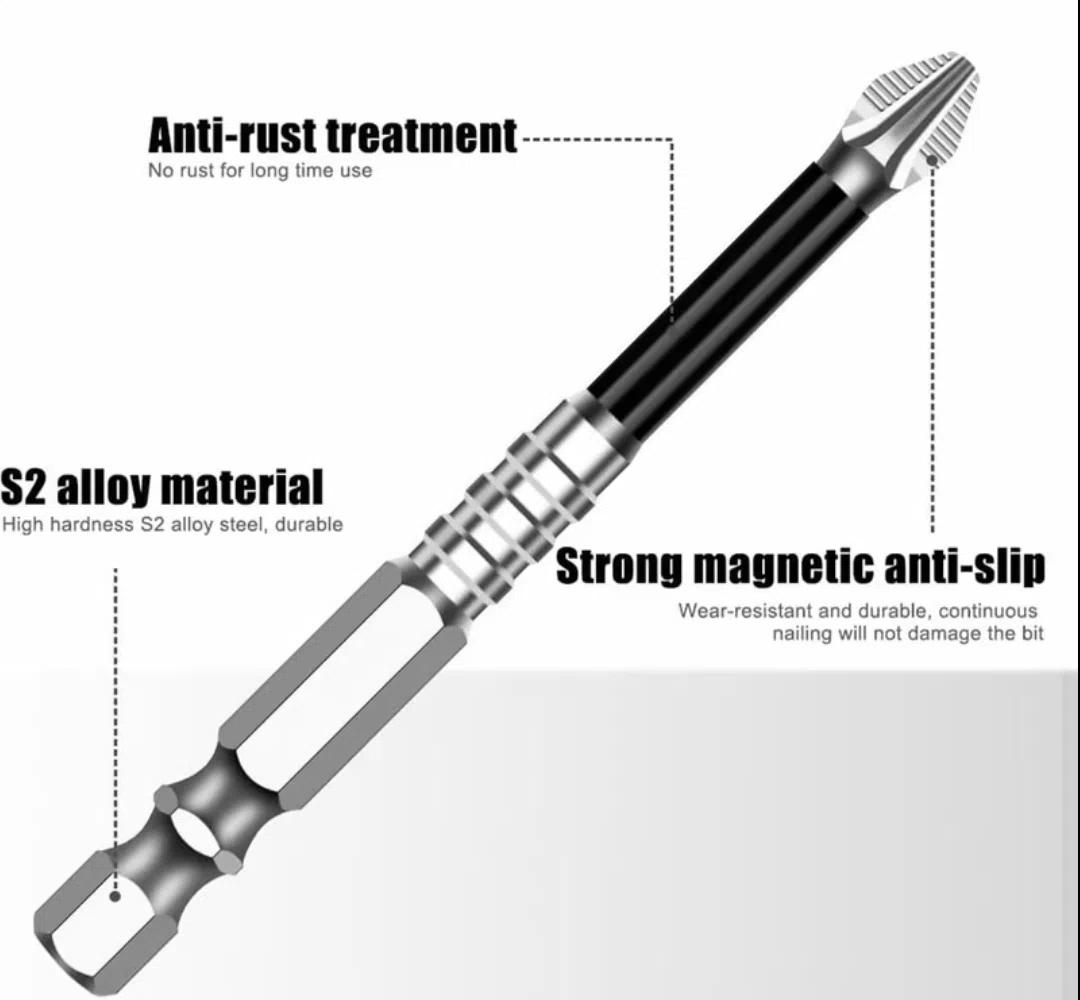 6-piece set-K5 impact-resistant and non-slip cross bit set, strong magnetism, high hardness hand drill screw cutter hexagonal handle bit set 6-piece set-K5 impact-resistant and non-slip cross bit set, strong magnetism, high hardness hand drill screw cutter hexagonal handle bit set