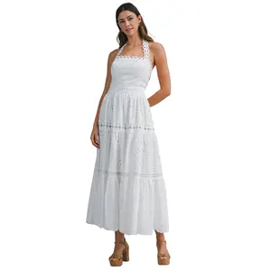 Santorini Eyelet Midi Dress