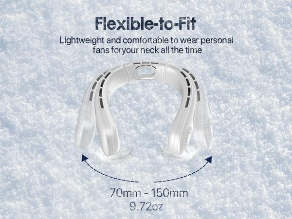 Neck Fan, Hands Free Bladeless Neck Fans Portable Rechargeable, 360° Cooling Neck Fan, 4 Speeds, Quiet, 5200 mAh Battery Operated USB Wearable Personal Fan Gifts for Women, Travel, Outdoor