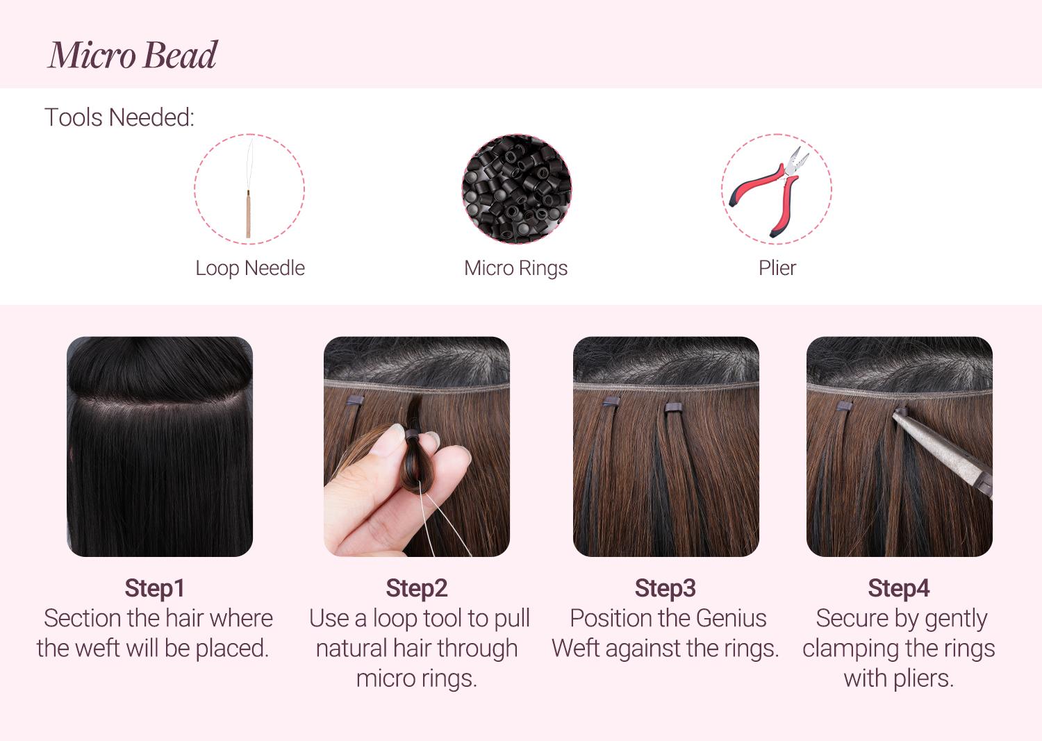 GOO GOO 14-24 Inch Genius Weft Hair Extensions Human Hair, Sew In Remy Human Hair Weft for Women#Greenish#TikTokShopSpringGlowUp