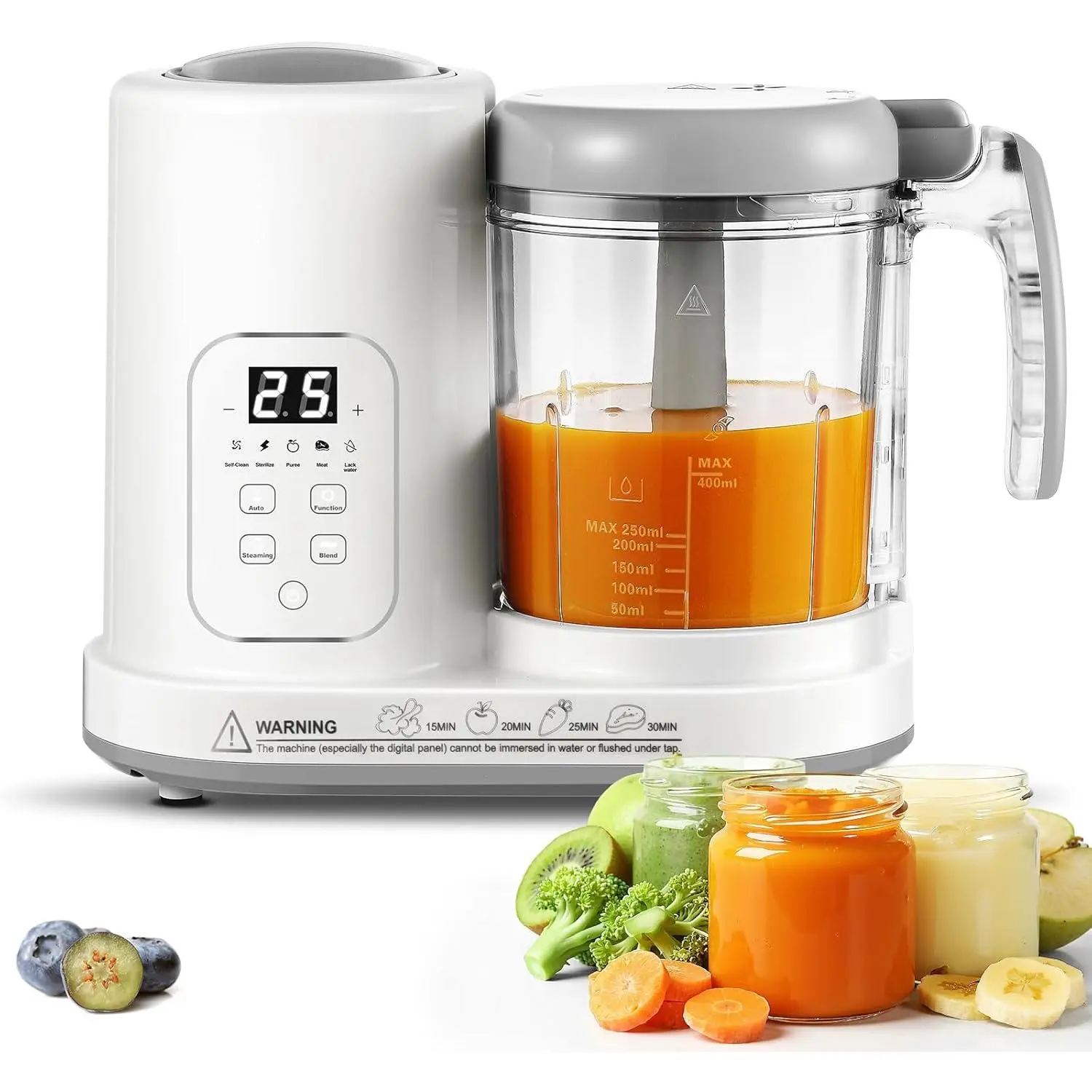 Baby Food Maker Pro Steamer and Blender: 4-in-1 Automatic Steam Mixer and Puree Maker, Self-Cleaning, Ideal for Infant and Toddler Meal Preparation - BPA-Free  BFA609TW1 tiktokshopbacktoschool