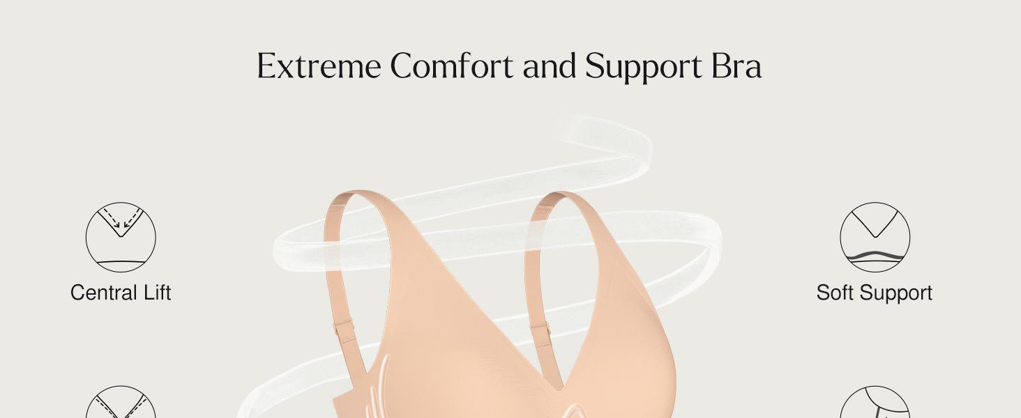 Popilush Seamless Wireless Leopard Print Jelly Bra - Adjustable strapless sexy V-neck one-piece molded cup bra, comfortable and supportive Minimalist Fit Womenswear