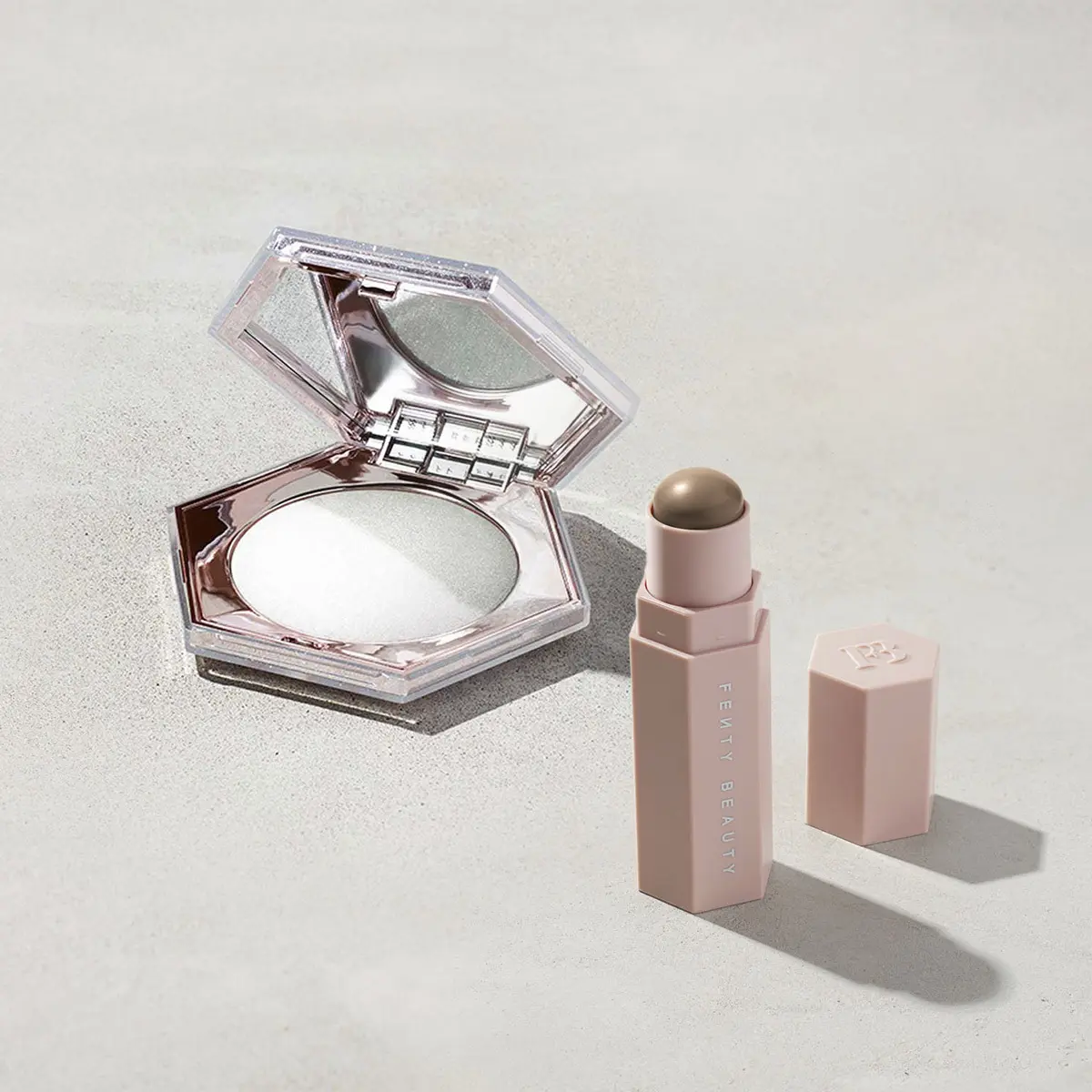 Fenty Beauty Sculpt + Sparkle Duo: Match Stix Contour Skinstick and Diamond Bomb All-Over Diamond Veil