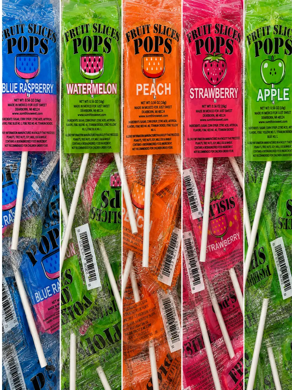 90’s NYC Bodega Watermelon Lollipops Candy 1LB Bag | Watermelon Lollipop | Peach Watermelon Lollipop | Blue Raspberry Lollipop | Retro Corner Store Candy Bulk – NY Snack Pantry