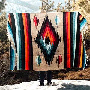 Fire & Ice Diamond Mexican Blanket