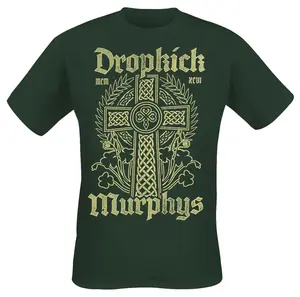 Patrick Days Celtic Cross T-Shirt green by Dropkick Murphys1