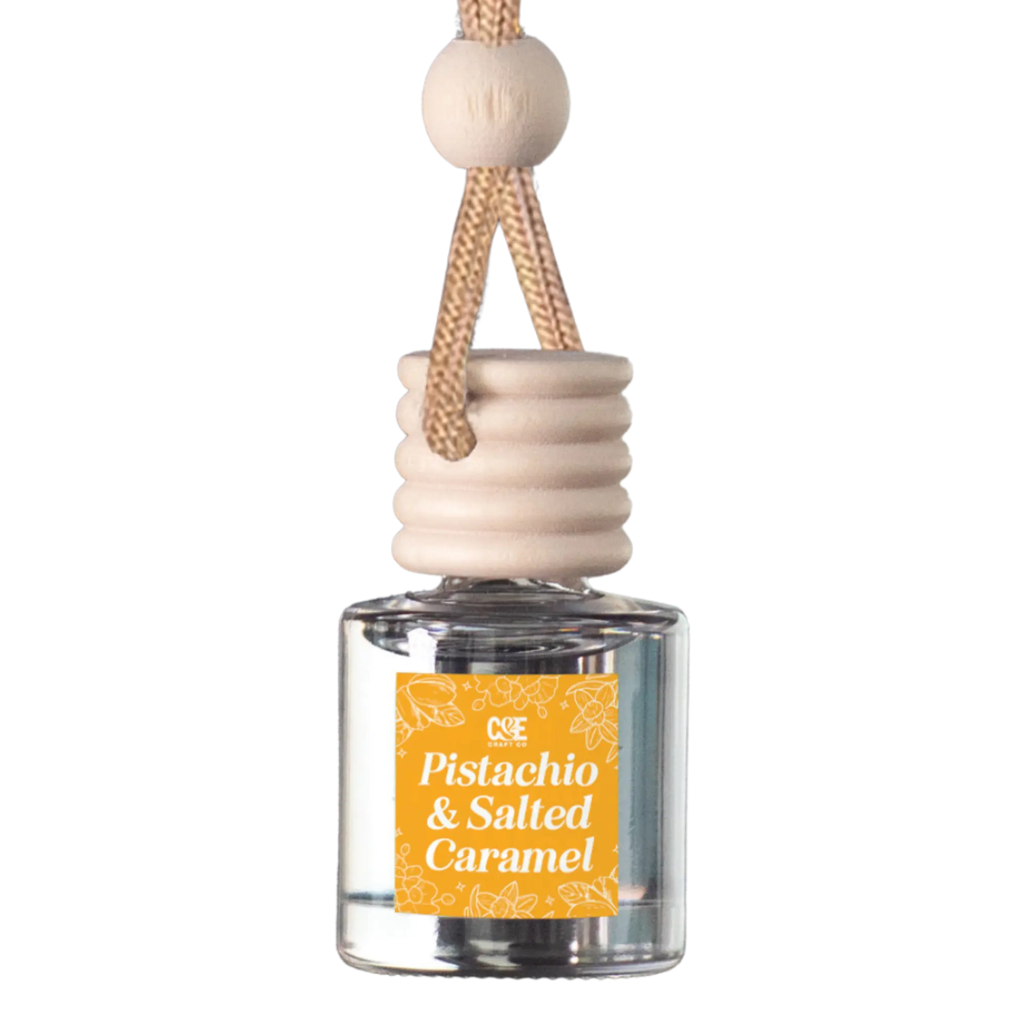 Pistachio & Salted Caramel Scented Car Freshener, Car Diffuser, Car Aromatherapy Diffuser