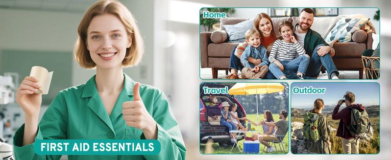 Amzfusfred Medical-Grade Hydrocolloid Bandage Roll Waterproof Flexible Hypoallergenic Latex-Free for Wound Care Secure Adhesion Semi-Transparent Comfortable Design Healthcare Aid