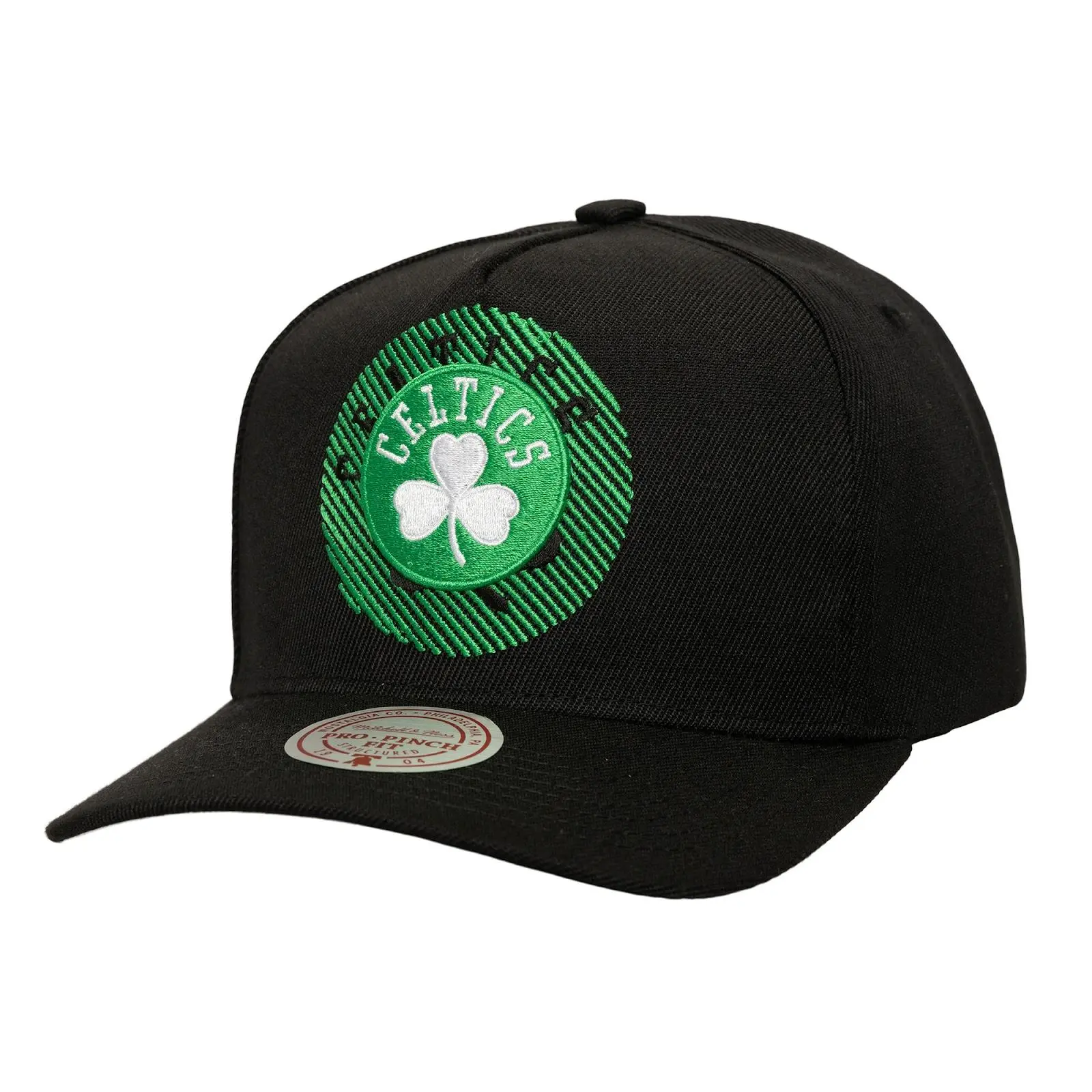 Mitchell & Ness Boston Celtics Unisex Cotton Casual Graphic Snapback Hat - Tilted Design, Pro Pinch Closure, Regular Fit