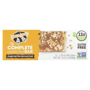 Lenny & Larry's The Complete Cookie-Fied Bar®, Peanut Butter Chocolate Chip, 9 Bars, 1.59 oz (45 g) Each