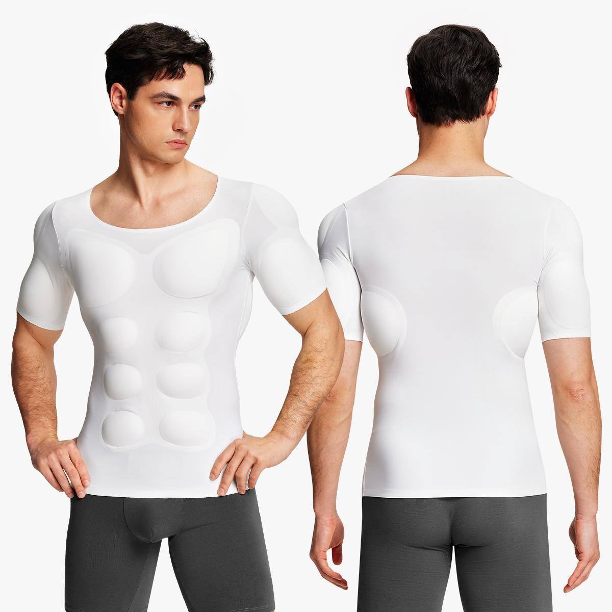 【LIVE】Nebility Men’s Invisible Seamless Muscle-Enhancing T-Shirt with Removable Muscle Pads and Light Compression Function, Suitable for Everyday Wear, Cosplay, and Special Occasions 【LIVE】Nebility Men’s Invisible Seamless Muscle-Enhancing T-Shirt with Removable Muscle Pads and Light Compression Function, Suitable for Everyday Wear, Cosplay, and Special Occasions