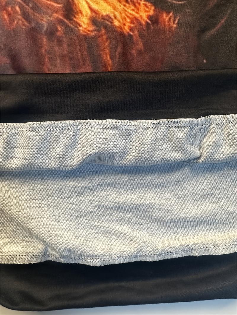 Men's 3D Lion Print Hooded Sports Jacket and Pants Set Casual Sportswear, Hooded Long Sleeve Top with Pocket Design, Regular Fit Knitted Fabric, Comfortable for All Seasons, Animal Pattern