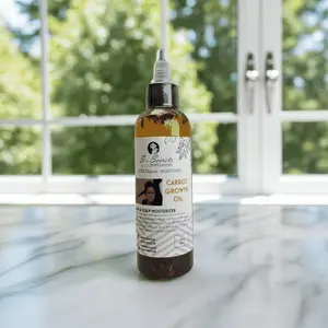 Carrot Hair Growth Oil - 2oz Scalp Stimulator with Herbs, Biotin & Essential Oils for All Hair Types