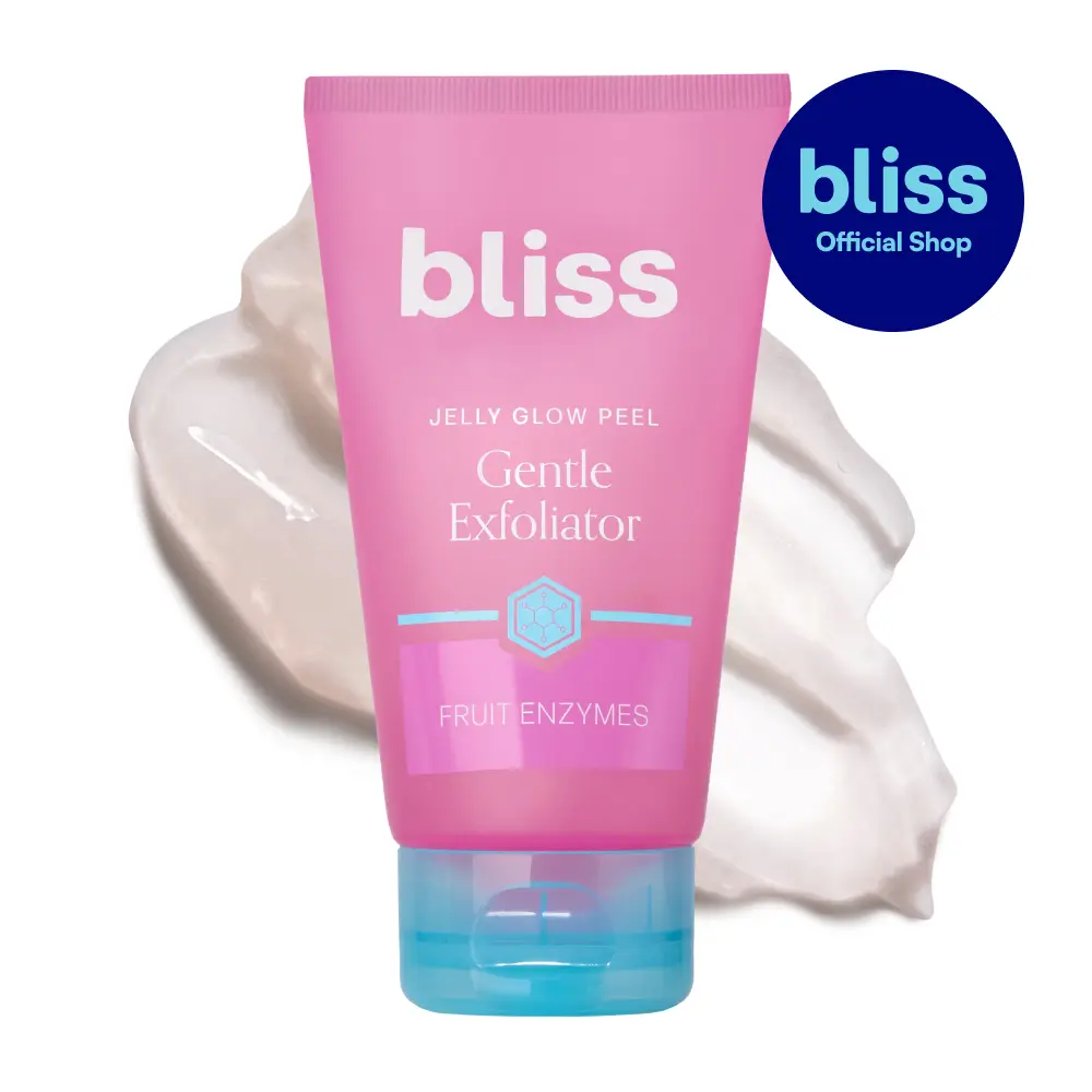 Bliss Jelly Glow Peeling Gel – Gentle Face Exfoliator with Fruit Enzymes & Natural Fibers for Smooth Hydrated Skin