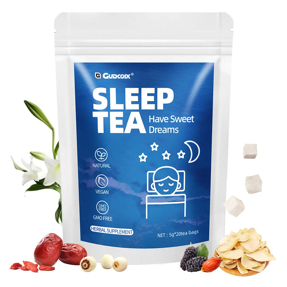 Sleep Herbal Tea – Natural Night Calm Blend, Caffeine Free Relax Tea Bags, Stress Relief & Better Sleep Support, 20 Count