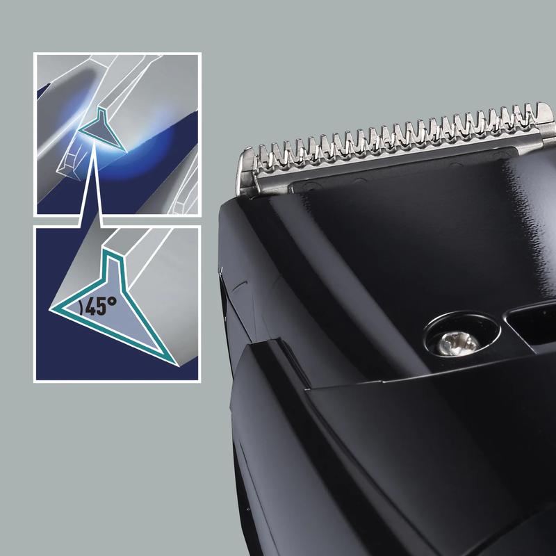 Beard & Hair Trimmer, 19 Length Settings with Adjustable Trim Dial and Comb Attachment, Comfort Grip, Showerproof Design